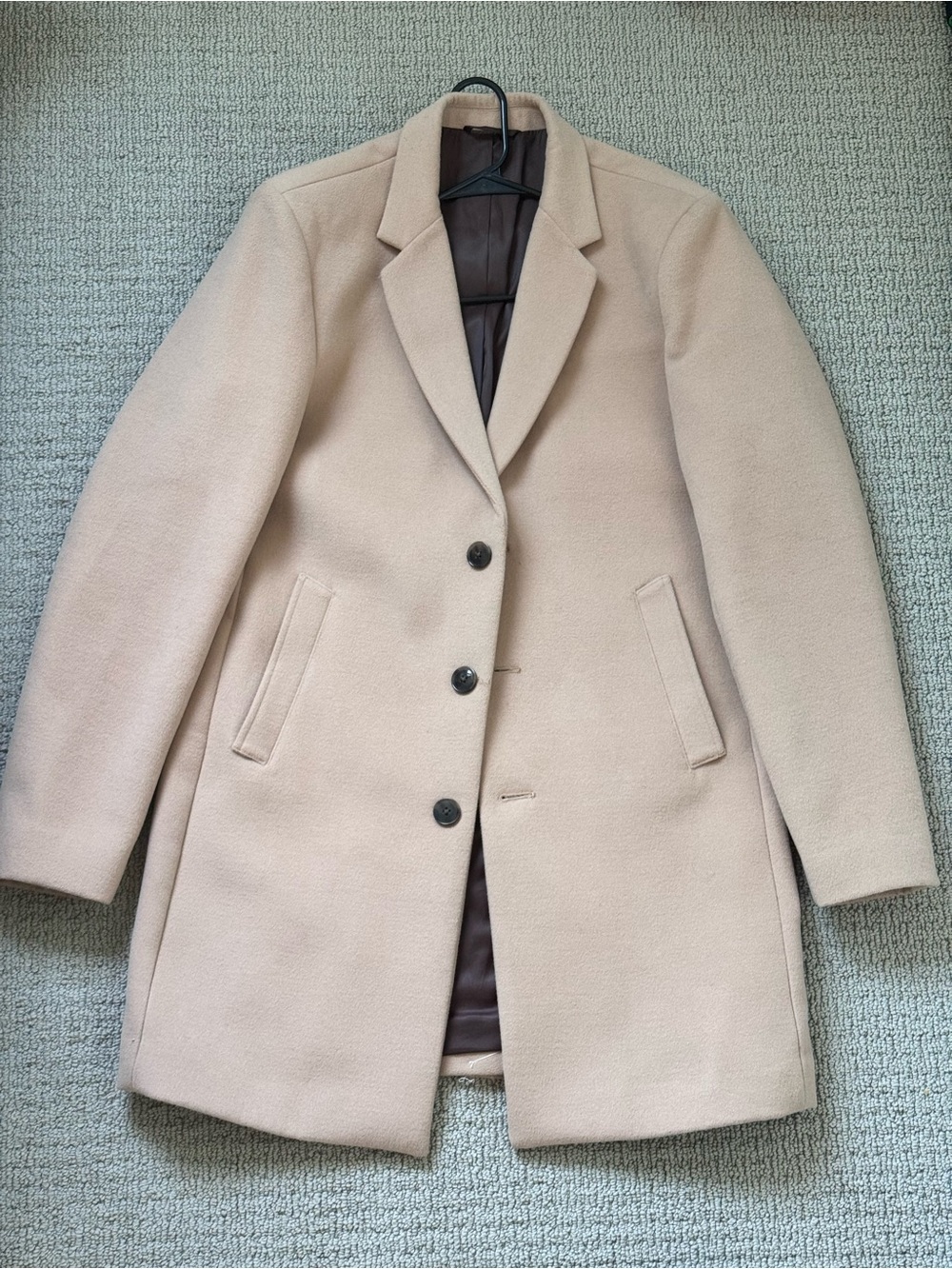 Primark Men's Single-Breasted Trench Coat in Light Beige